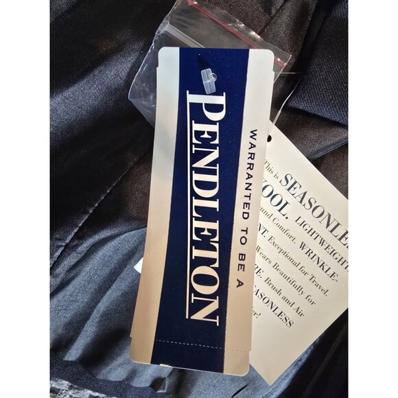 PENDLETON Vintage Double Breasted Blazer Jacket 100% Virgin Wool Black Career - Picture 13 of 13